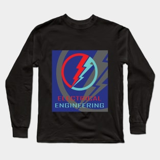 electrical engineering best logo & electric text Long Sleeve T-Shirt